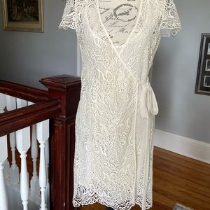 Zara wrap style lace dress